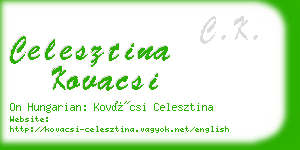 celesztina kovacsi business card